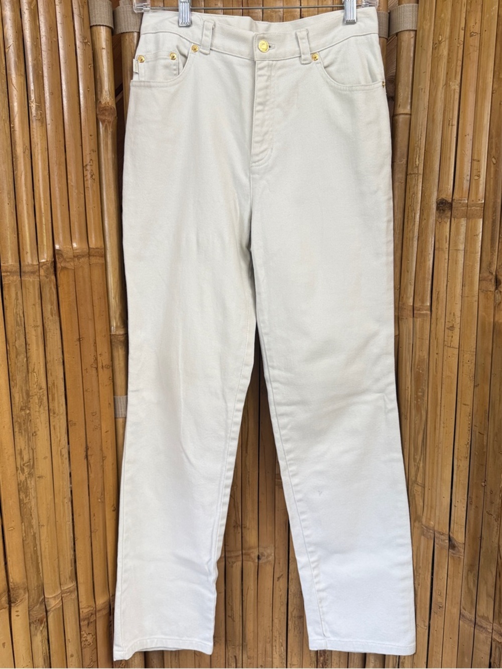 Ralph Lauren Cream Straight-Leg Jeans